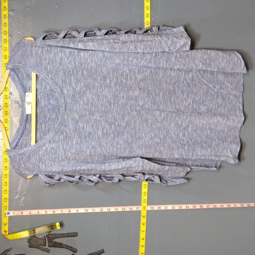 Blue shimmery top